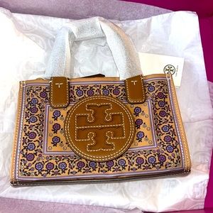 Tory Burch “Ella” printed mini tote.
